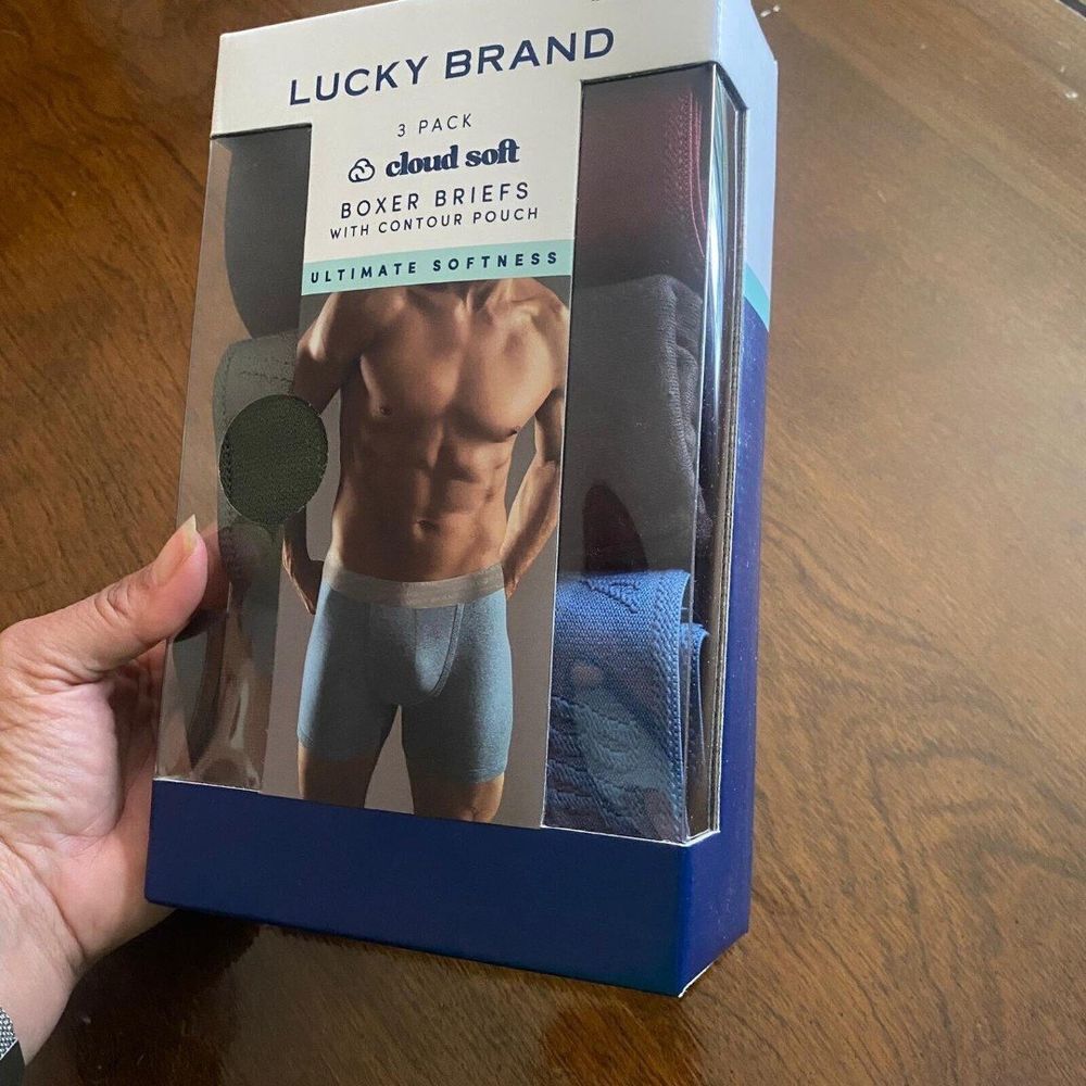 3 Pack LUCKY BRAND Men COTTON Boxer Briefs Stretch multicolor Size Small NEW - Picture 9 of 10
